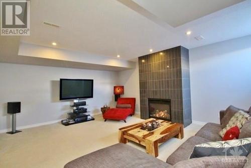 1197 Tischart Crescent, Kanata, ON - Indoor Photo Showing Living Room With Fireplace