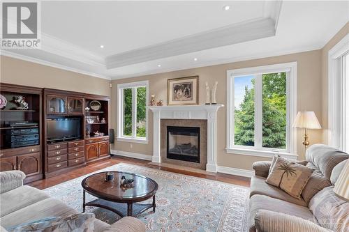 6697 Suncrest Drive, Greely, ON - Indoor Photo Showing Living Room With Fireplace