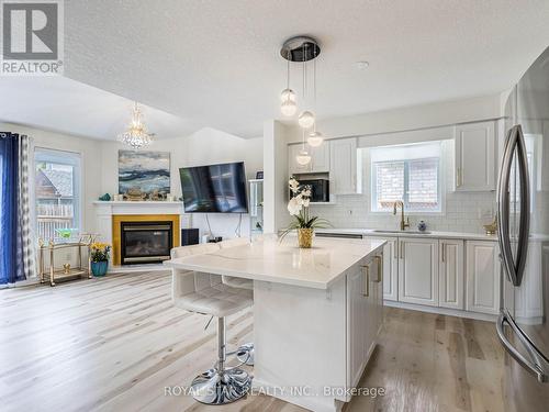 296 Dearborn Boulevard, Waterloo, ON - Indoor Photo Showing Kitchen With Fireplace With Upgraded Kitchen