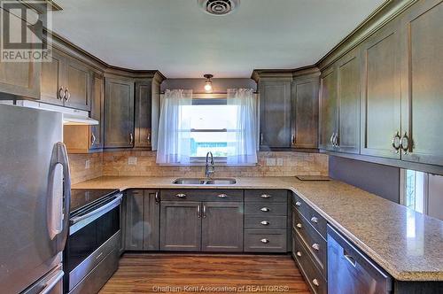 12029 Talbot Trail, Chatham-Kent, ON - Indoor Photo Showing Kitchen With Double Sink