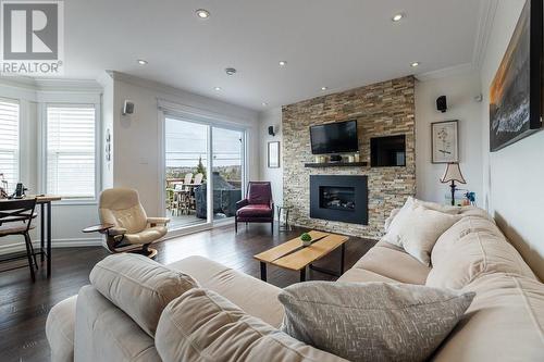 358 Lanark Drive, Paradise, NL - Indoor Photo Showing Living Room With Fireplace