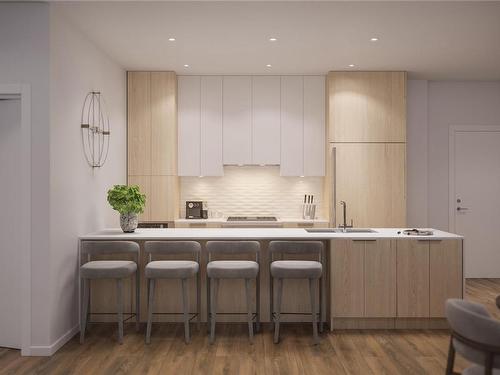 307-9570 Fifth St, Sidney, BC - Indoor Photo Showing Kitchen With Double Sink