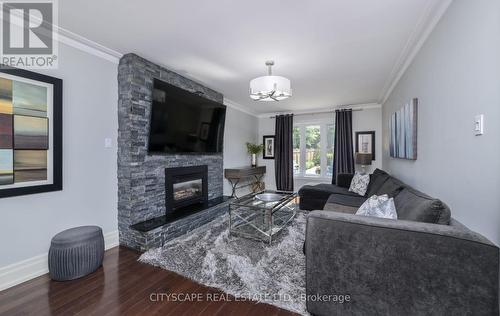 2242 Rosegate Drive, Mississauga, ON - Indoor Photo Showing Living Room With Fireplace