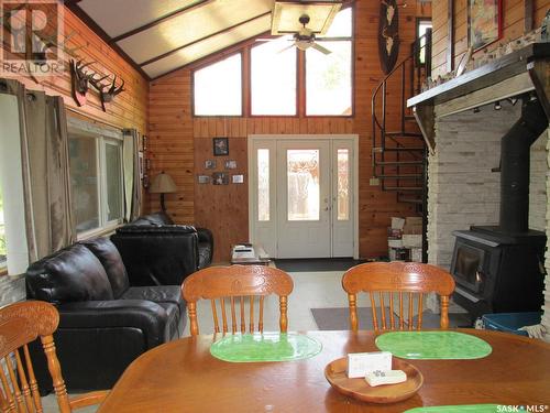 1006 Birch Avenue, Tobin Lake, SK - Indoor With Fireplace