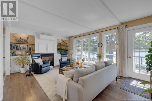 37 Cooks Lane, Oak Bay, NB - Indoor Photo Showing Living Room With Fireplace