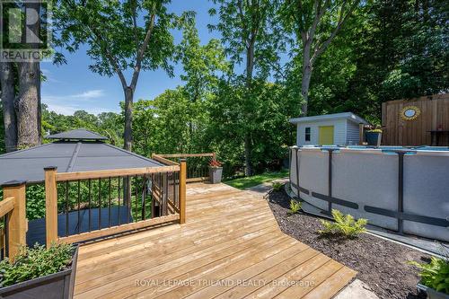 21 Chester Street, St. Thomas, ON - Outdoor With Above Ground Pool With Deck Patio Veranda