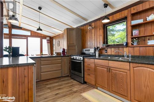 36 15C (Huckleberry) Island, Carling, ON - Indoor Photo Showing Kitchen With Double Sink