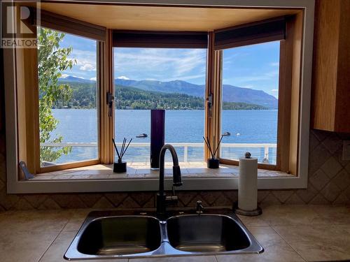 2233 Eagle Bay Road, Blind Bay, BC - Indoor Photo Showing Kitchen With Body Of Water With Double Sink