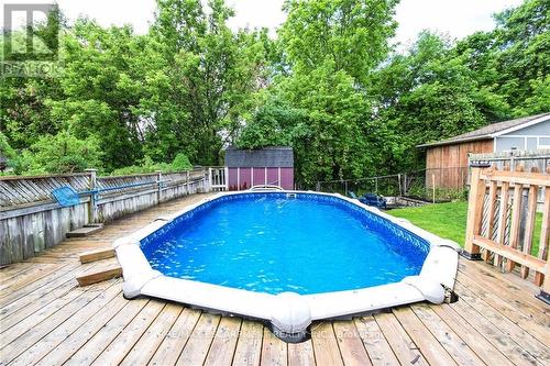 99 Old Carriage Drive, Kitchener, ON - Outdoor With Above Ground Pool With Deck Patio Veranda With Backyard