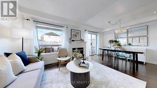 1711 Woodgate Trail, Oshawa (Samac), ON - Indoor Photo Showing Living Room With Fireplace