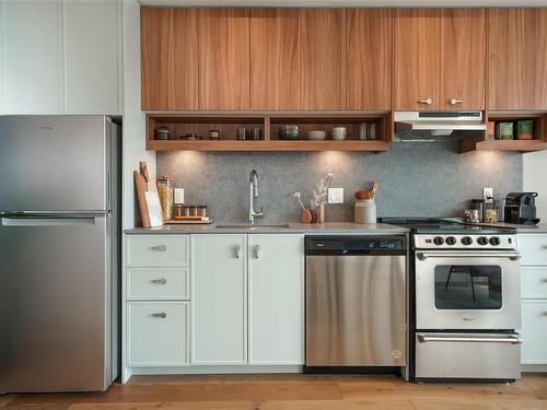 611-629 Speed Ave, Victoria, BC - Indoor Photo Showing Kitchen With Stainless Steel Kitchen With Upgraded Kitchen