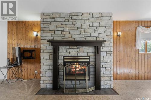 Hill Acreage, Imperial, SK - Indoor Photo Showing Living Room With Fireplace