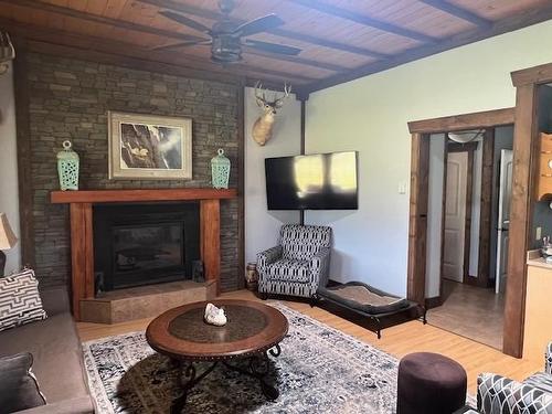 4470 Moan Road, Skookumchuck, BC - Indoor Photo Showing Living Room With Fireplace