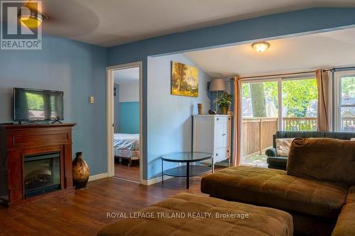 13 Elmwood Avenue, Lambton Shores (Grand Bend), ON - Indoor Photo Showing Living Room With Fireplace