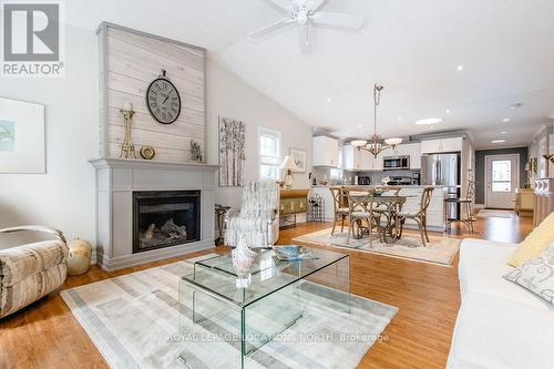 34 New York Avenue, Wasaga Beach, ON - Indoor Photo Showing Living Room With Fireplace