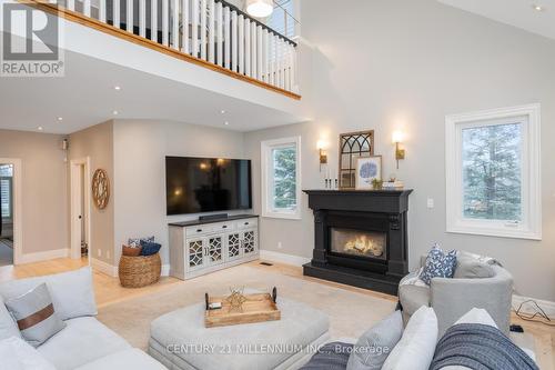 50 Lyonsview Lane, Caledon, ON - Indoor Photo Showing Living Room With Fireplace