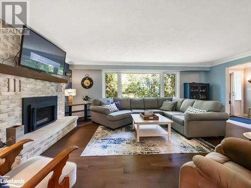 1158 518 Highway, Seguin, ON - Indoor Photo Showing Living Room With Fireplace