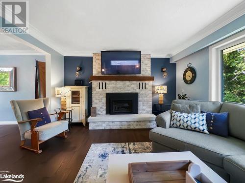 1158 518 Highway, Seguin, ON - Indoor Photo Showing Living Room With Fireplace