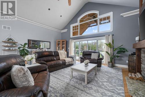 95 Centreline Road, Kawartha Lakes, ON - Indoor Photo Showing Living Room With Fireplace