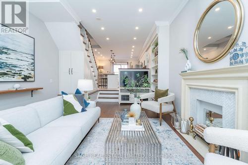 12 Old Primrose Lane, Toronto, ON - Indoor Photo Showing Living Room With Fireplace