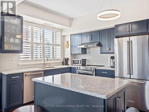 1210 - 2 Clairtrell Road, Toronto, ON - Indoor Photo Showing Kitchen With Stainless Steel Kitchen With Upgraded Kitchen