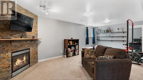 373 White Crescent, Amherstburg, ON - Indoor Photo Showing Living Room With Fireplace