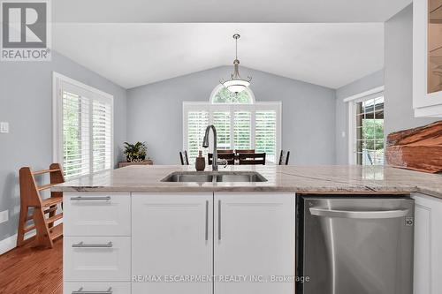 52 Hepburn Crescent, Hamilton, ON - Indoor Photo Showing Kitchen With Double Sink