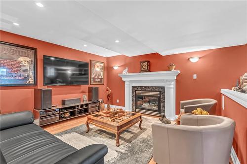 34 Penfold Court, Mount Hope, ON - Indoor Photo Showing Living Room With Fireplace