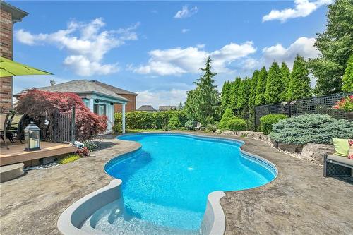 34 Penfold Court, Mount Hope, ON - Outdoor With In Ground Pool With Deck Patio Veranda With Backyard