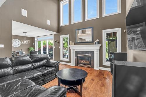 34 Penfold Court, Mount Hope, ON - Indoor Photo Showing Living Room With Fireplace