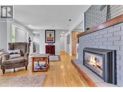 2130 Peters Road, West Kelowna, BC - Indoor Photo Showing Living Room With Fireplace