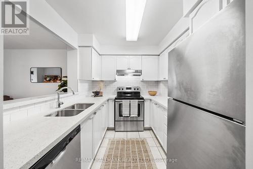 312 - 39 Pemberton Avenue, Toronto, ON - Indoor Photo Showing Kitchen With Stainless Steel Kitchen With Double Sink With Upgraded Kitchen