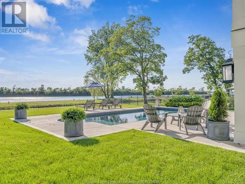 300 Crystal Bay, Amherstburg, ON - Outdoor With In Ground Pool With View