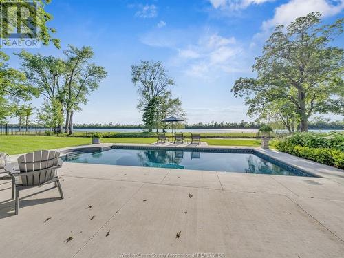 300 Crystal Bay, Amherstburg, ON - Outdoor With In Ground Pool With View