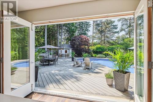 1301 Bunsden Avenue, Mississauga, ON -  With In Ground Pool With Deck Patio Veranda With Exterior