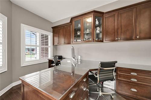 And built in custom cabinetry - 2 Hewitt Drive, Grimsby, ON - Indoor Photo Showing Office