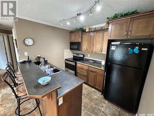 101 120 Wells Avenue E, Langenburg, SK - Indoor Photo Showing Kitchen With Double Sink