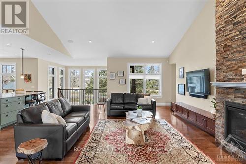 1095 Island View Drive, Ottawa, ON - Indoor Photo Showing Living Room With Fireplace