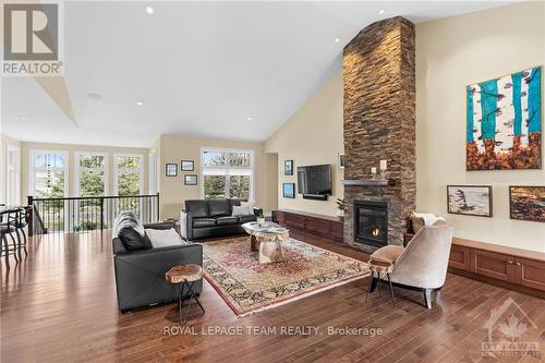 1095 Island View Drive, Ottawa, ON - Indoor Photo Showing Living Room With Fireplace