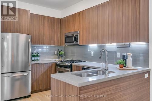 28 - 140 Broadview Avenue, Toronto, ON - Indoor Photo Showing Kitchen With Double Sink With Upgraded Kitchen