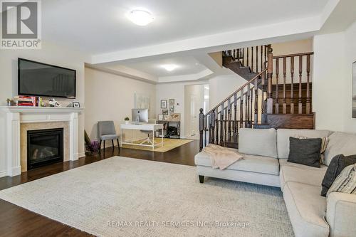 87 Wesmina Avenue, Whitchurch-Stouffville, ON - Indoor Photo Showing Living Room With Fireplace