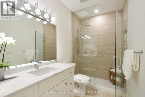Upgraded fixtures and coni marble shower bases; - 1103 - 260 Villagewalk Boulevard, London, ON - Indoor Photo Showing Bathroom