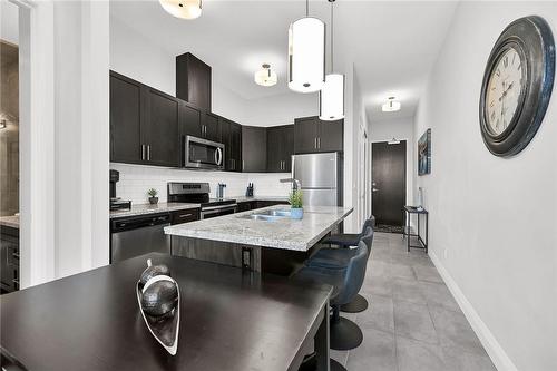 101 Locke Street S|Unit #602, Hamilton, ON - Indoor Photo Showing Kitchen With Double Sink With Upgraded Kitchen