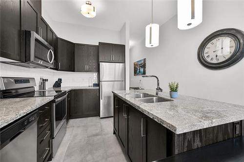 101 Locke Street S|Unit #602, Hamilton, ON - Indoor Photo Showing Kitchen With Double Sink With Upgraded Kitchen