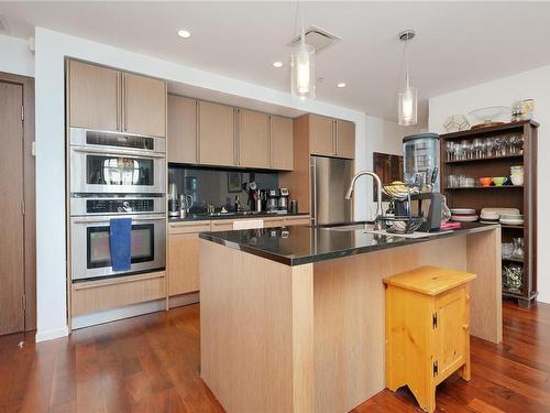808-100 Saghalie Rd, Victoria, BC - Indoor Photo Showing Kitchen With Upgraded Kitchen
