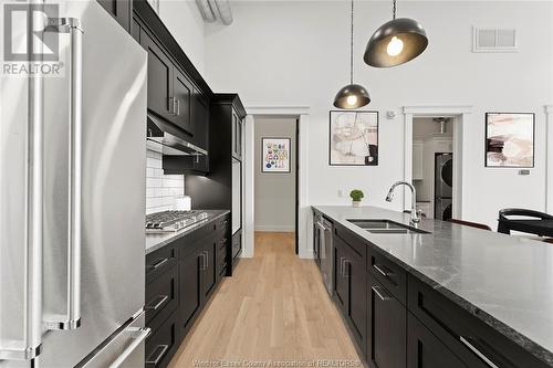 247 Brock Street Unit# 203, Amherstburg, ON - Indoor Photo Showing Kitchen With Double Sink With Upgraded Kitchen