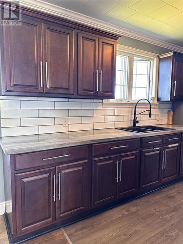 32 Blackburn Road, Grand Bank, NL - Indoor Photo Showing Kitchen With Double Sink