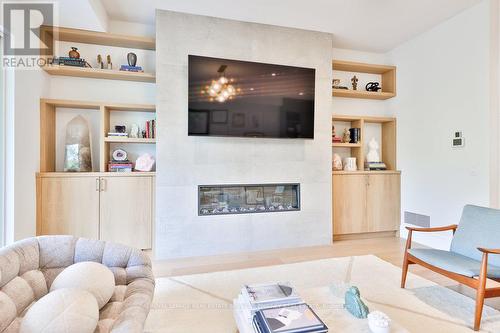 313 Rosewell Avenue, Toronto, ON - Indoor Photo Showing Living Room With Fireplace