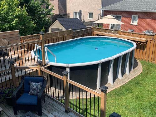 34 Esther Dr, Barrie, ON - Outdoor With Above Ground Pool With Deck Patio Veranda With Exterior