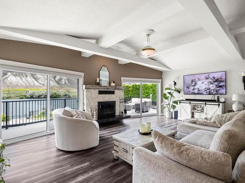 6662 Chukar Drive, Kamloops, BC - Indoor Photo Showing Living Room With Fireplace